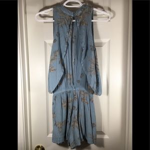 Sun & Shadow Women's Junior Short Romper Jumpsuit